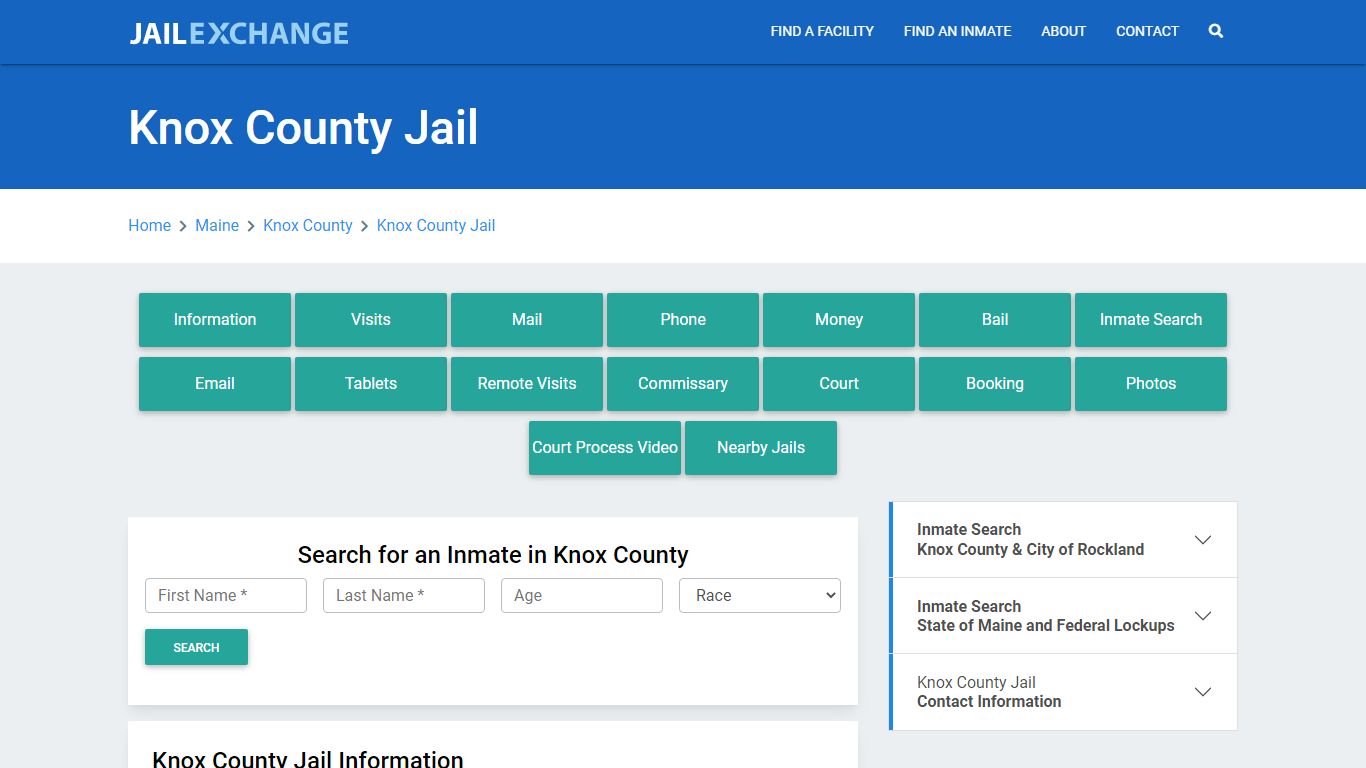 Knox County Jail Roster Lookup, ME, Inmate Search - Jail Exchange